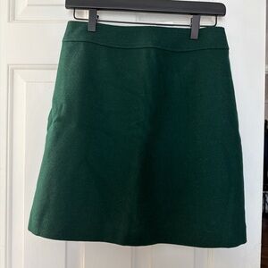 J. Crew Dark Green A-Line Skirt